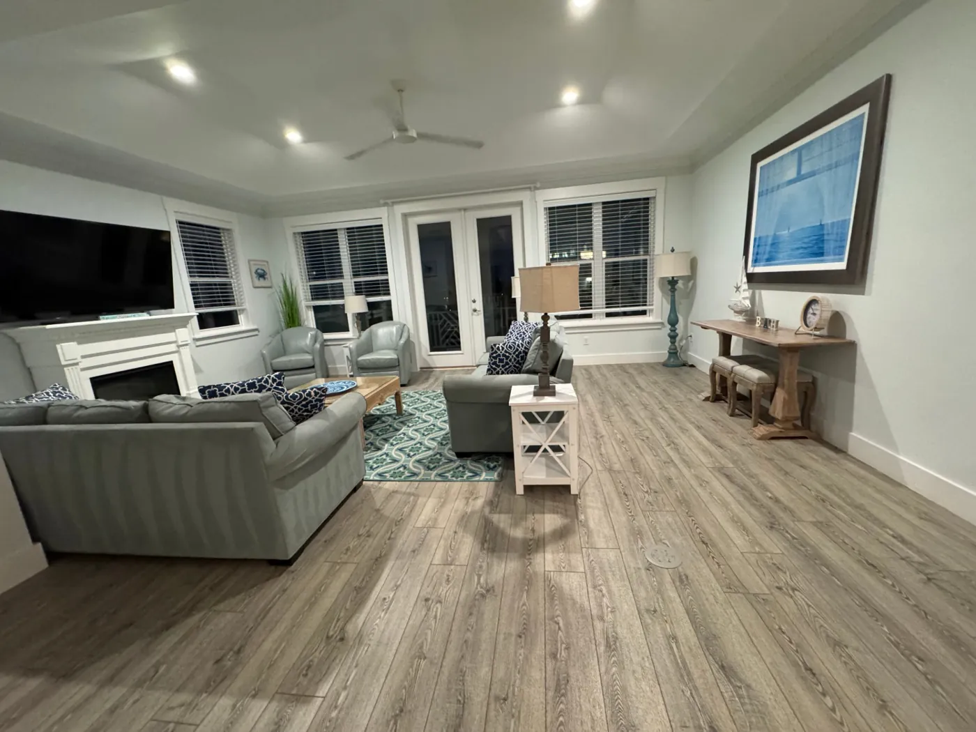 Spacious living room cleaned and organized in a Jacksonville home